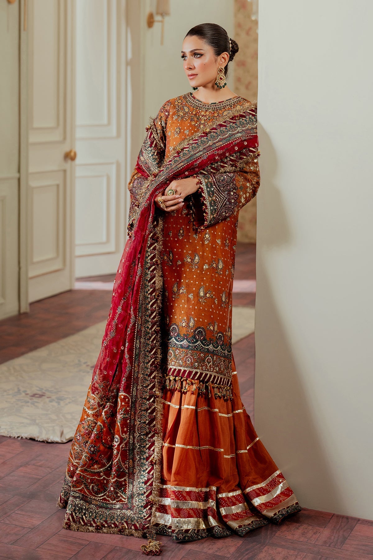 EMBROIDERED NET CH13-01 UNSTITCHED - Baroque