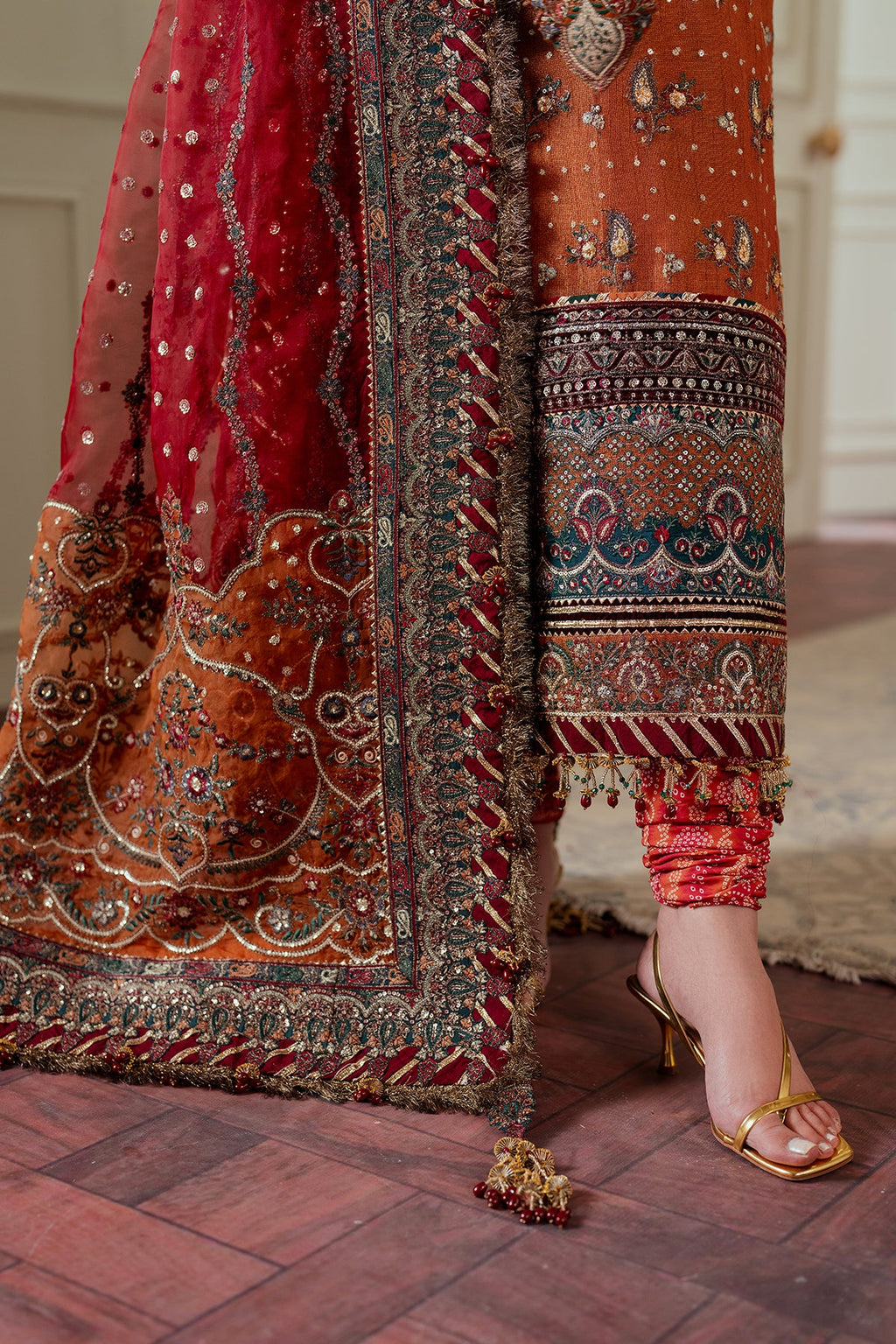 EMBROIDERED NET CH13-01 UNSTITCHED - Baroque