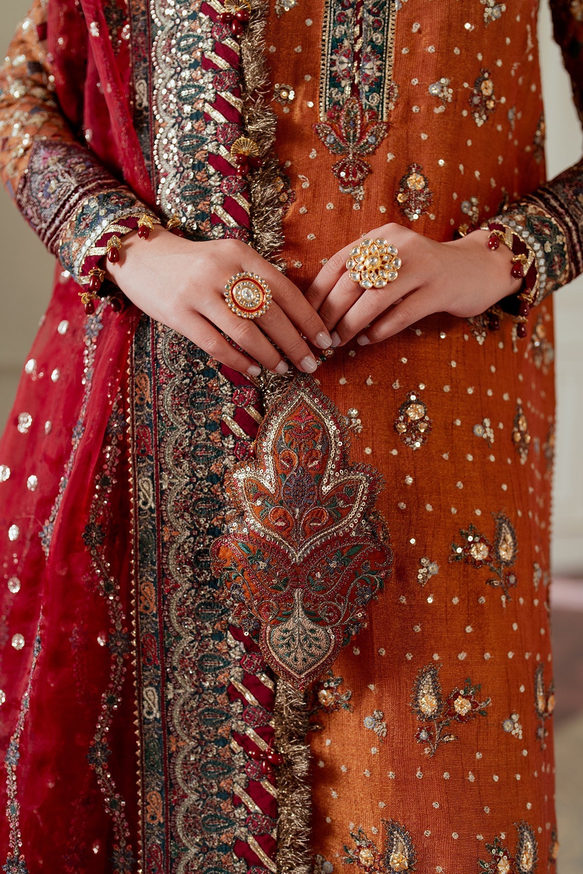 EMBROIDERED NET CH13-01 UNSTITCHED - Baroque