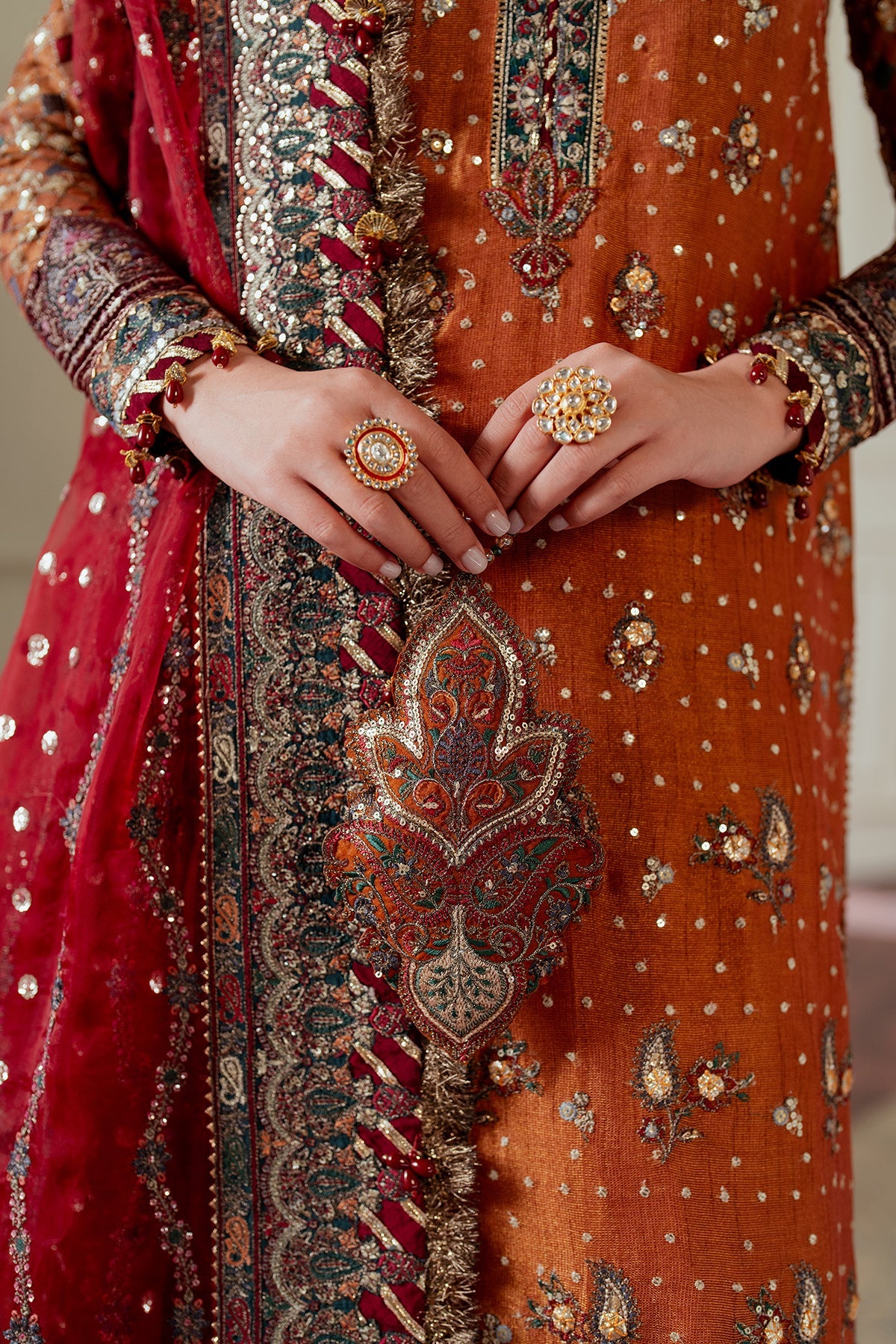 EMBROIDERED NET CH13-01 UNSTITCHED - Baroque