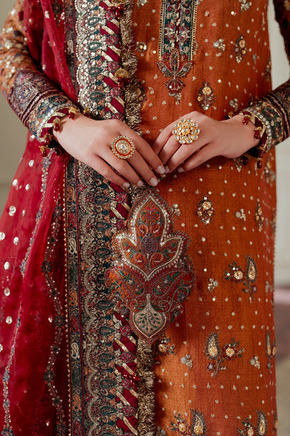 EMBROIDERED NET CH13-01 UNSTITCHED - Baroque