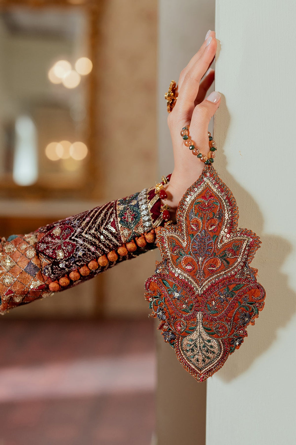 EMBROIDERED NET CH13-01 UNSTITCHED - Baroque