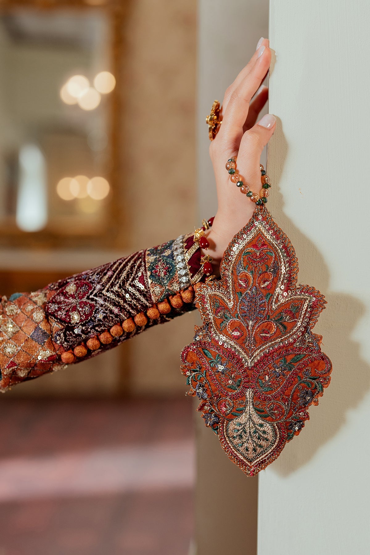 EMBROIDERED NET CH13-01 UNSTITCHED - Baroque