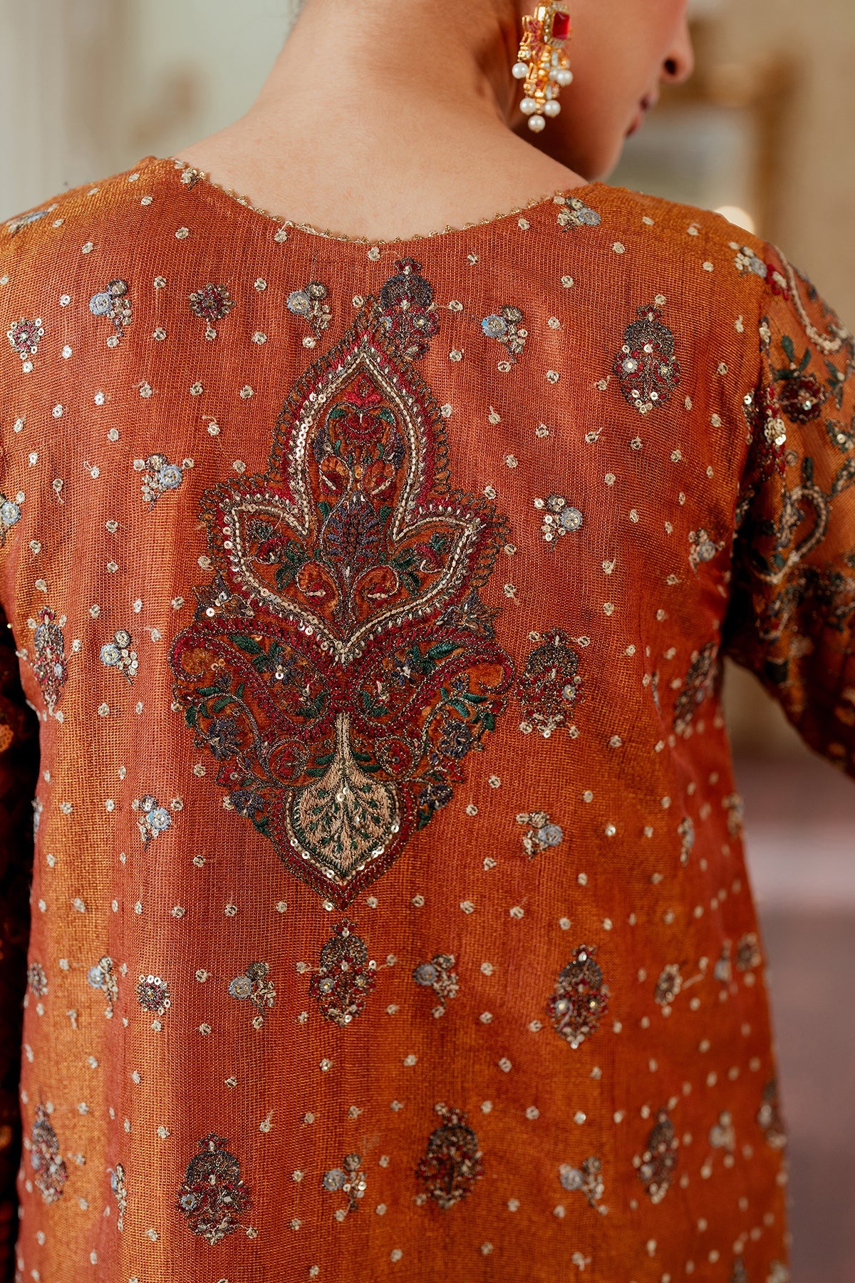 EMBROIDERED NET CH13-01 UNSTITCHED - Baroque