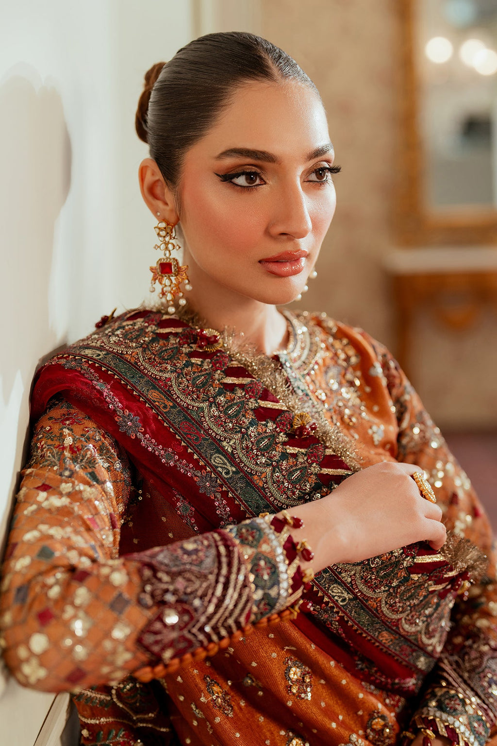 EMBROIDERED NET CH13-01 UNSTITCHED - Baroque