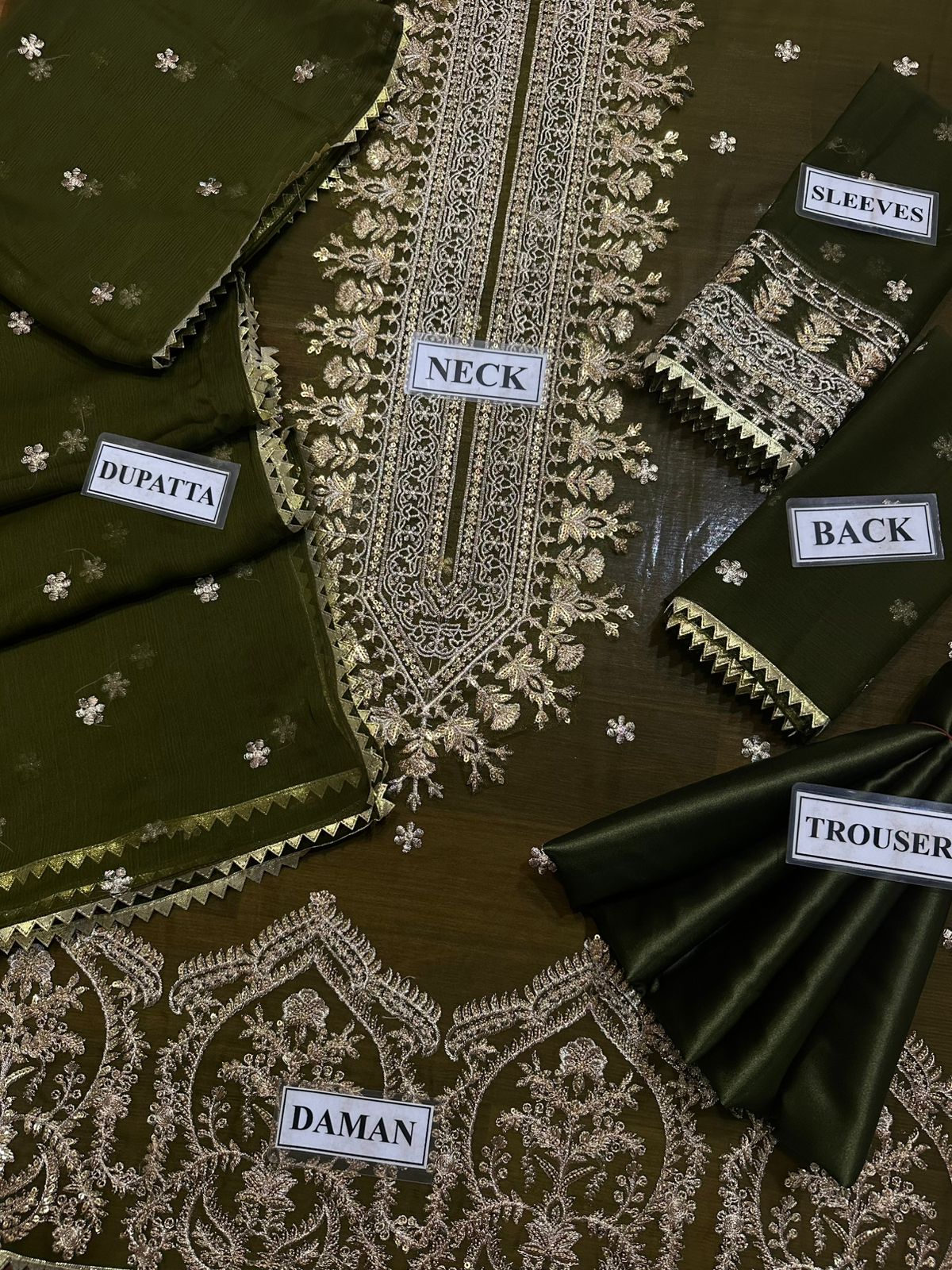 AJSM-43 EMBROIDERED CHIFFON GEORGETTE 3 PCS - Asim Jofa