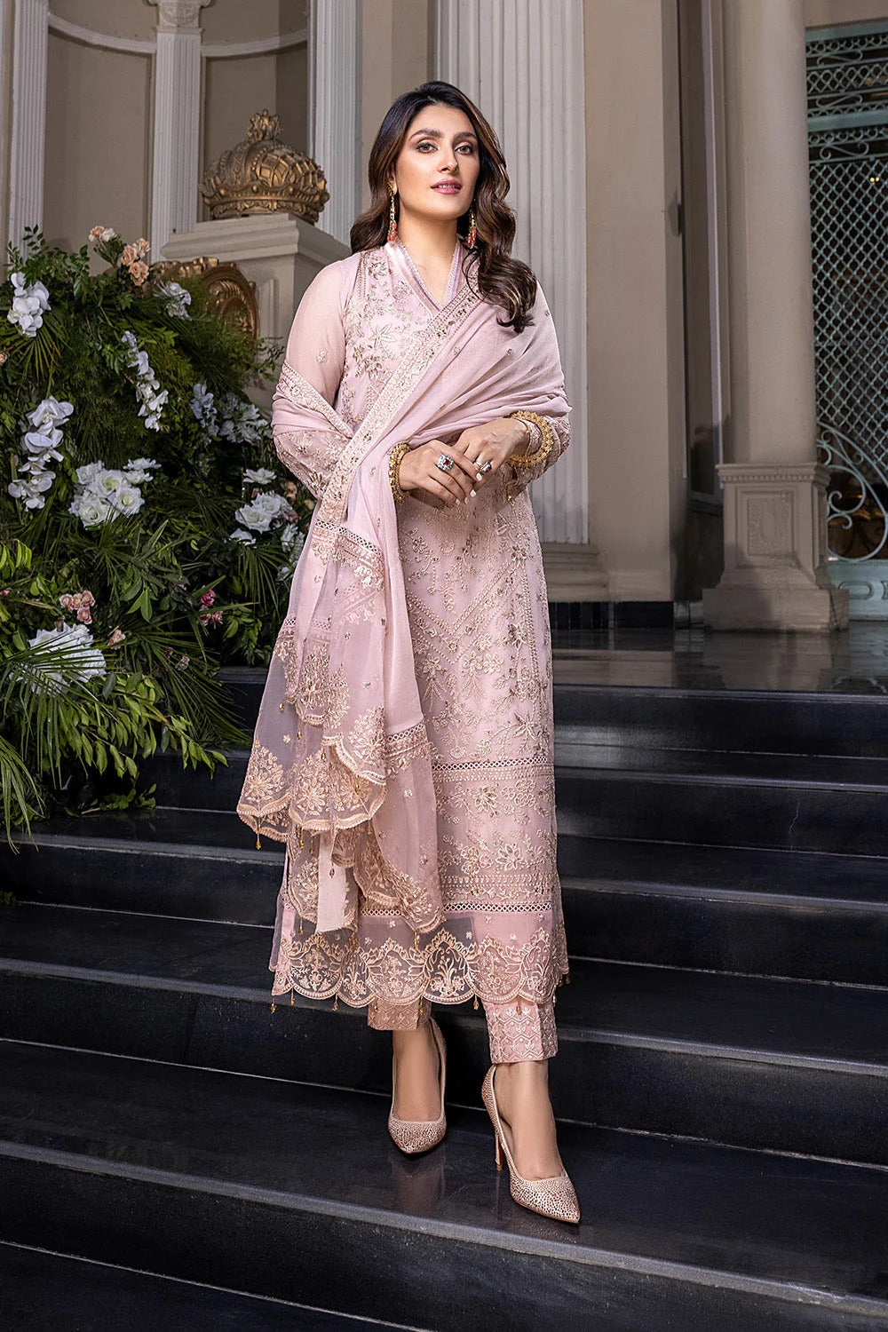 Luxury Chiffon Embroidered 3 Piece Unstitched