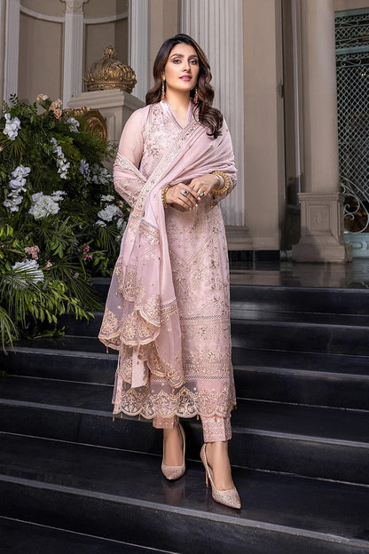 Luxury Chiffon Embroidered 3 Piece Unstitched