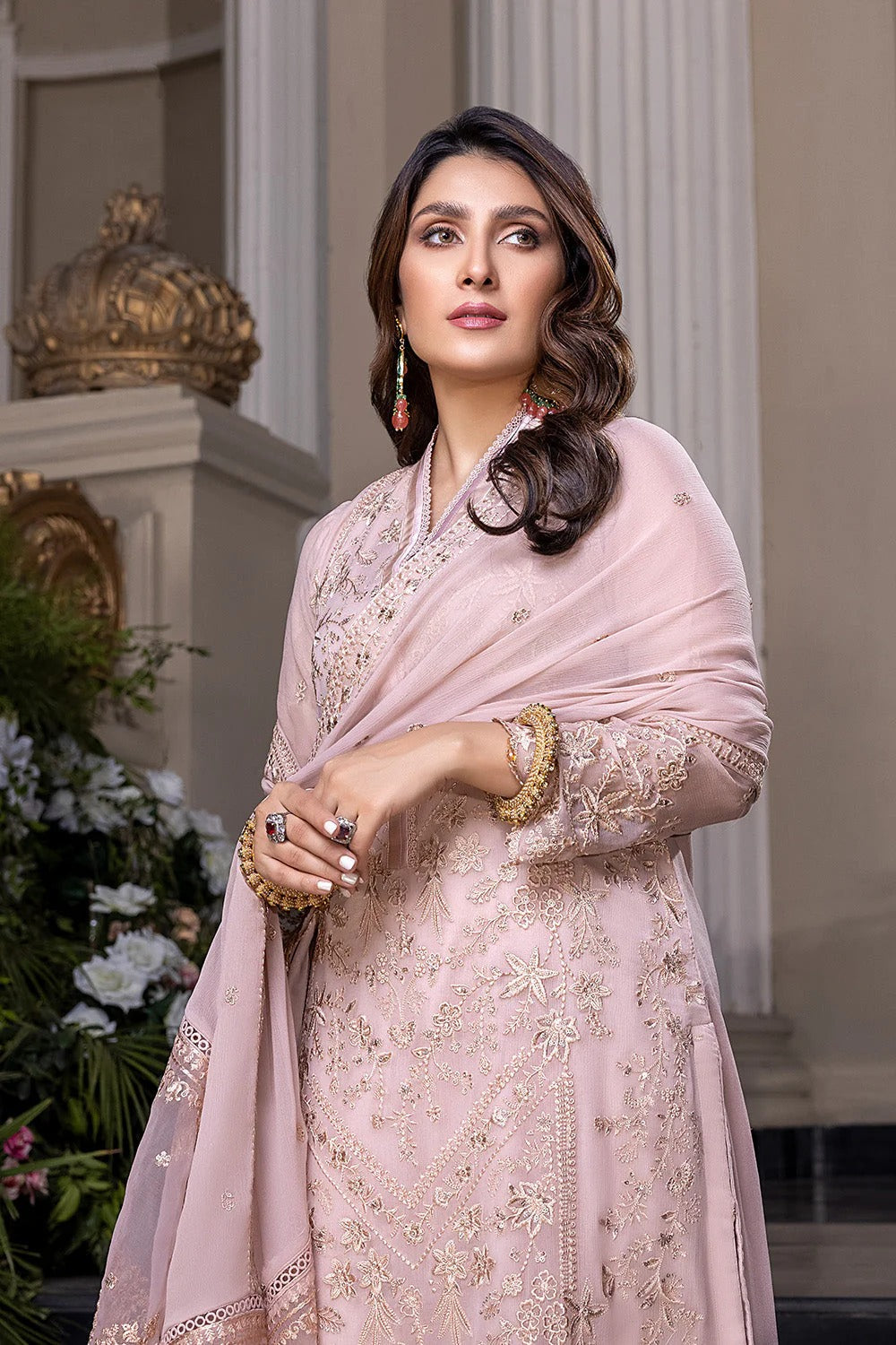 Luxury Chiffon Embroidered 3 Piece Unstitched