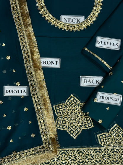 EMBROIDERED CHIFFON UC-3097