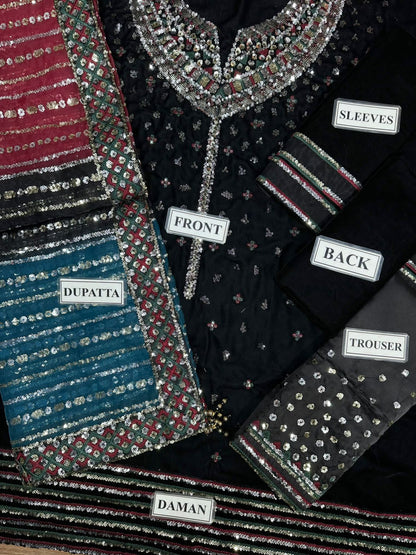 Embroidered Velvet Formal VF-2037