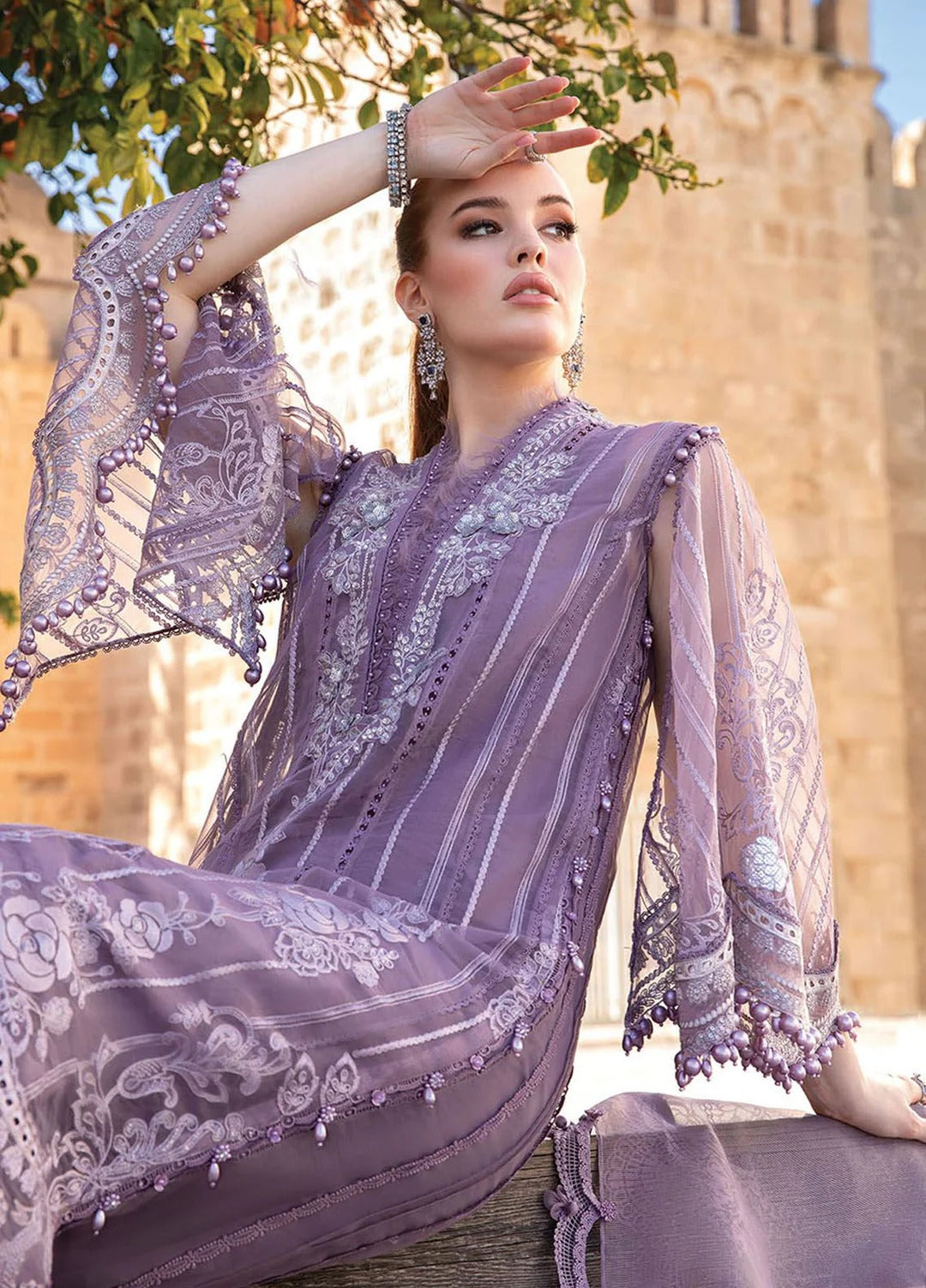 Unstitched 3 Piece MB24LL 1A - Luxury Lawn Collection