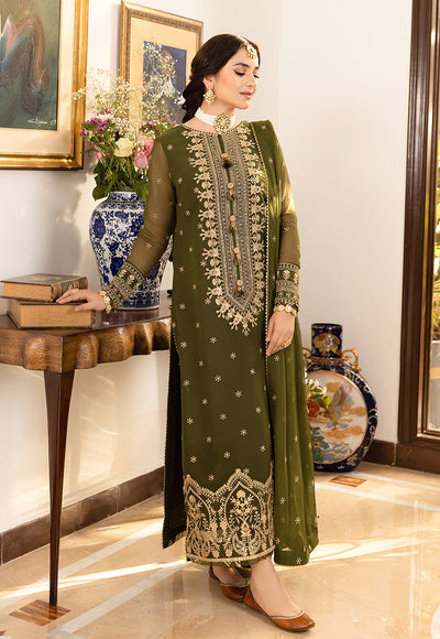AJSM-43 EMBROIDERED CHIFFON GEORGETTE 3 PCS - Asim Jofa