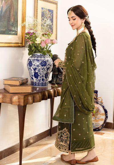 AJSM-43 EMBROIDERED CHIFFON GEORGETTE 3 PCS - Asim Jofa