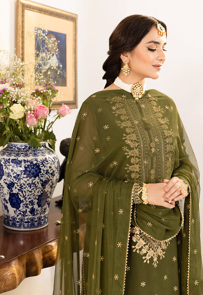 AJSM-43 EMBROIDERED CHIFFON GEORGETTE 3 PCS - Asim Jofa