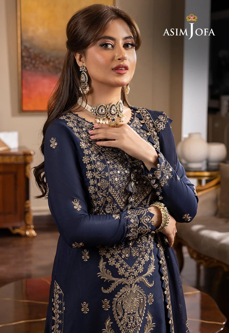 AJRN-16 EMBROIDERED LAWN SILK 3 PCS - Asim Jofa